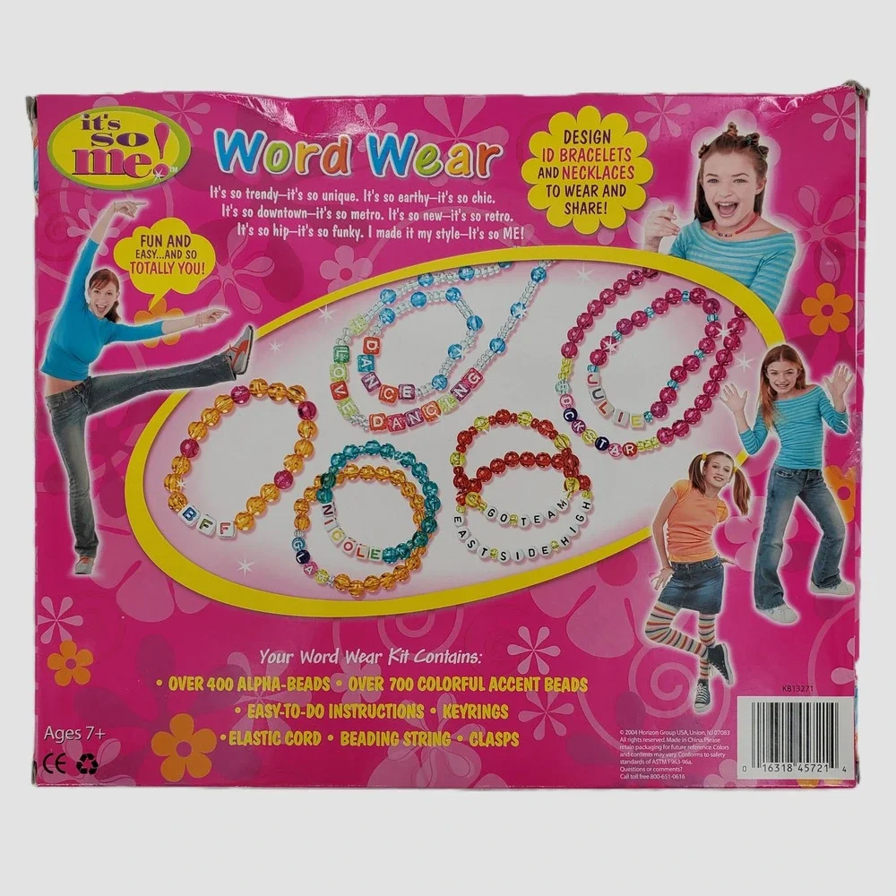 It's So Me! Word Wear Jewelry Kit‎ Over 1100 Beads Y2K DIY Craft Set 2004 New
